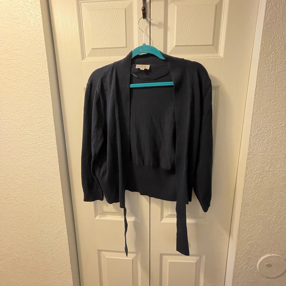 Loft navy blue cardigan xl